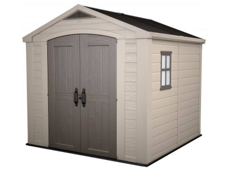 Factor 8x8 m�anyag kerti t�rol� h�z beige - taupe